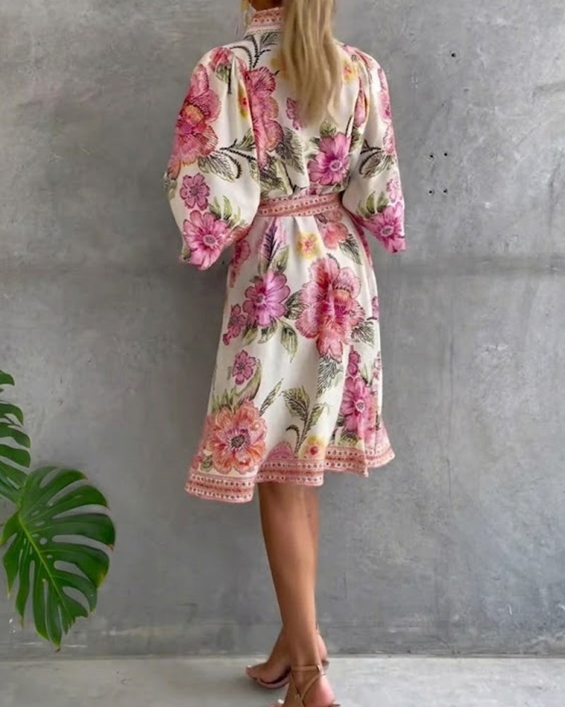 Vestido Chiara | Elegancia Natural y Estampado de Temporada