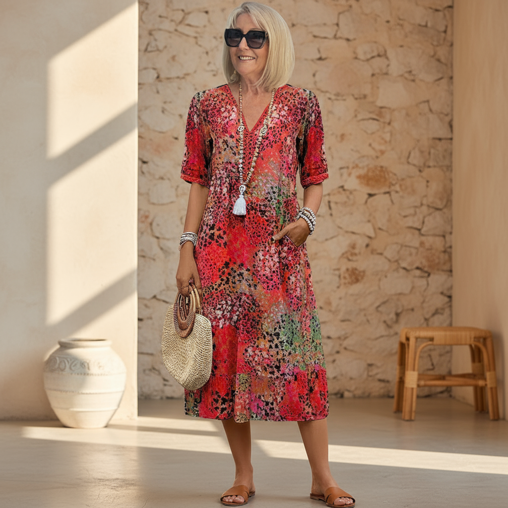 Véronique – Elegante abito midi dal taglio fluido