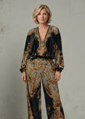 Lorena · CONJUNTO BARROCO TOP MANGA LARGA PANTALÓN ANCHO