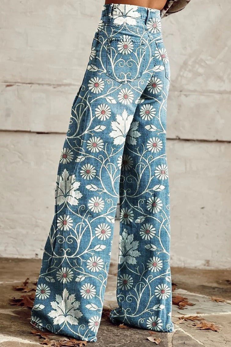 Léna - Pantalones amplios florales