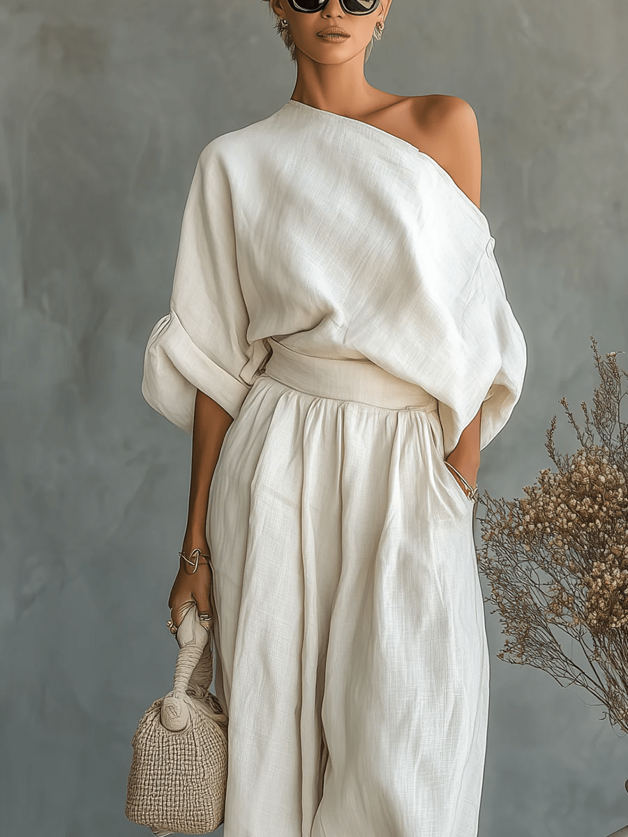 Mila™ | Completo a due pezzi con scollo bardot
