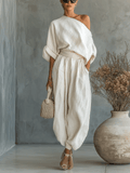 Mila™ | Completo a due pezzi con scollo bardot