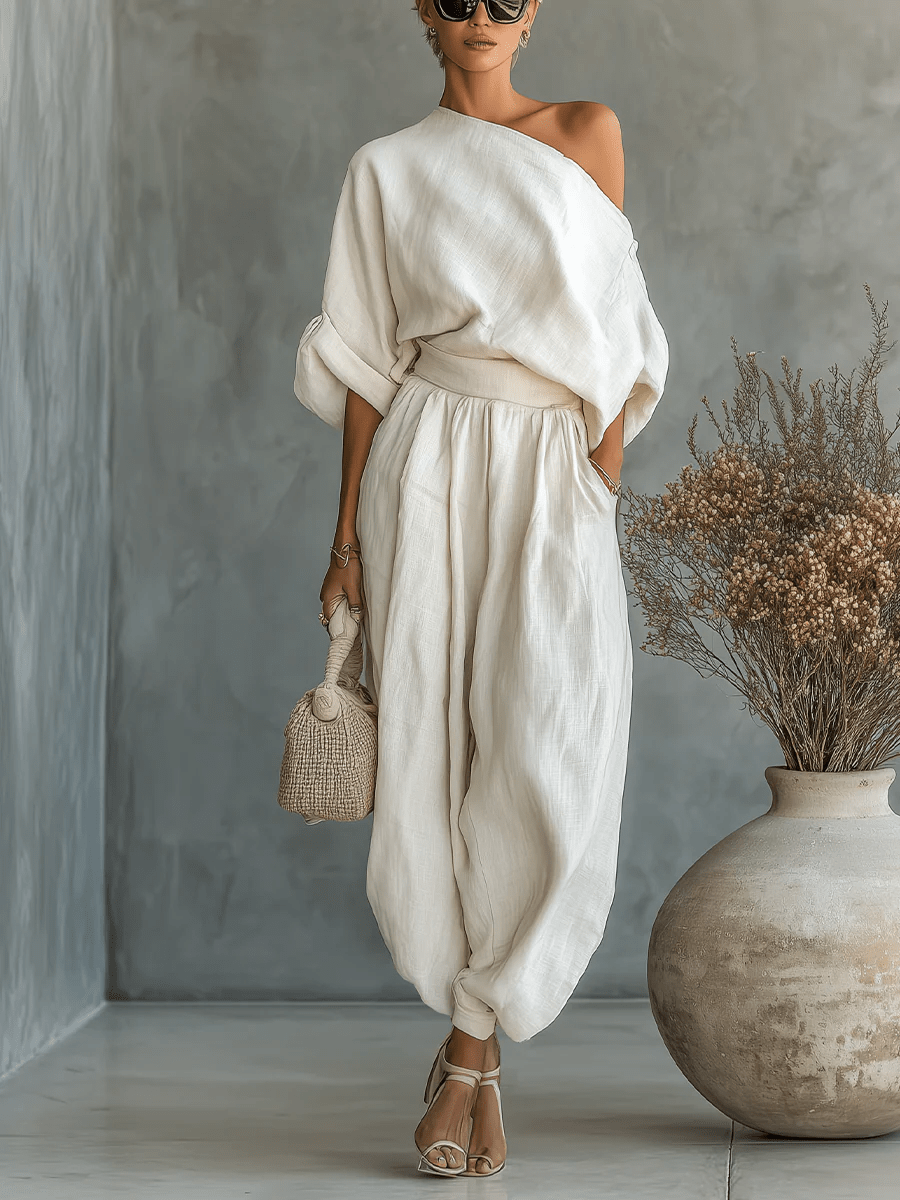 Mila™ | Completo a due pezzi con scollo bardot