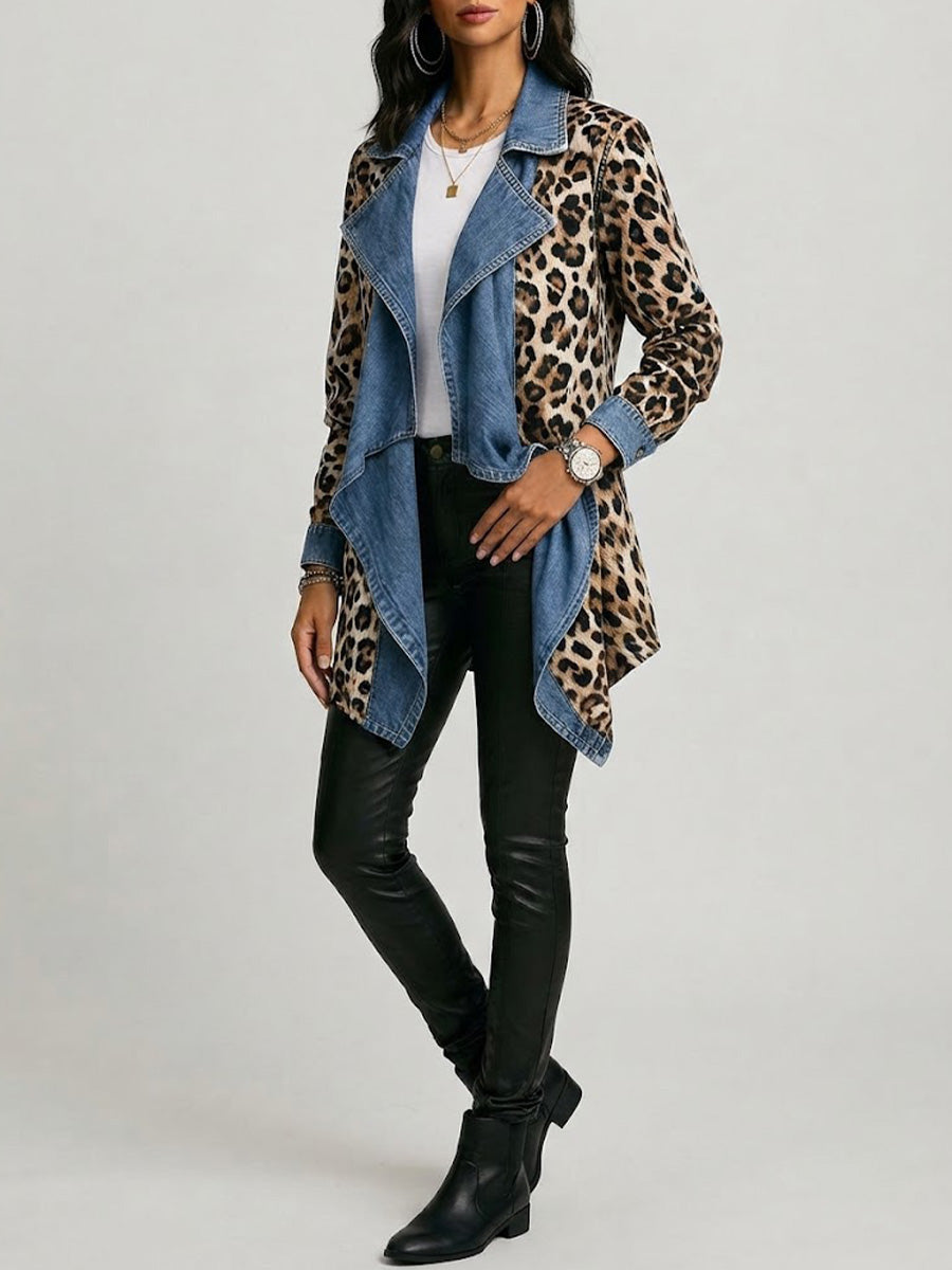 Sherilyn™ | Giacca Leopardata a Contrasto