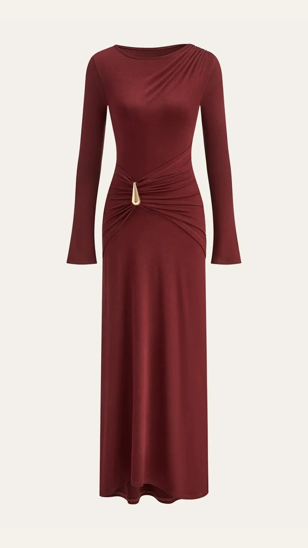 Renee | Vestito Lungo Intramontabile a Maniche Lunghe