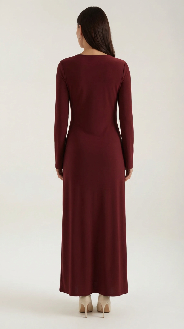 Renee | Vestito Lungo Intramontabile a Maniche Lunghe